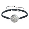 Bracelet Lien Tréssé Médaille Ronde Argent 925 et Nacre Ange Raphaël - Gris - vue V1