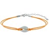 Bracelet Lien Coquillage Cauris - Orange - vue V1