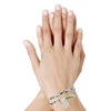 Bracelet Double Tour Lien Liberty et Trèfle Argent 925 - Classics - Blanc - vue V2