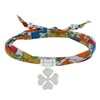 Bracelet Double Tour Lien Liberty et Trèfle Argent - Colors - Multicolore - vue V1