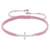 Bracelet Argent 925 Croix Lien Tréssé - Classics - Rose - vue V1