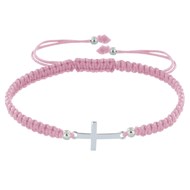 Bracelet Argent 925 Croix Lien Tréssé - Classics - Rose