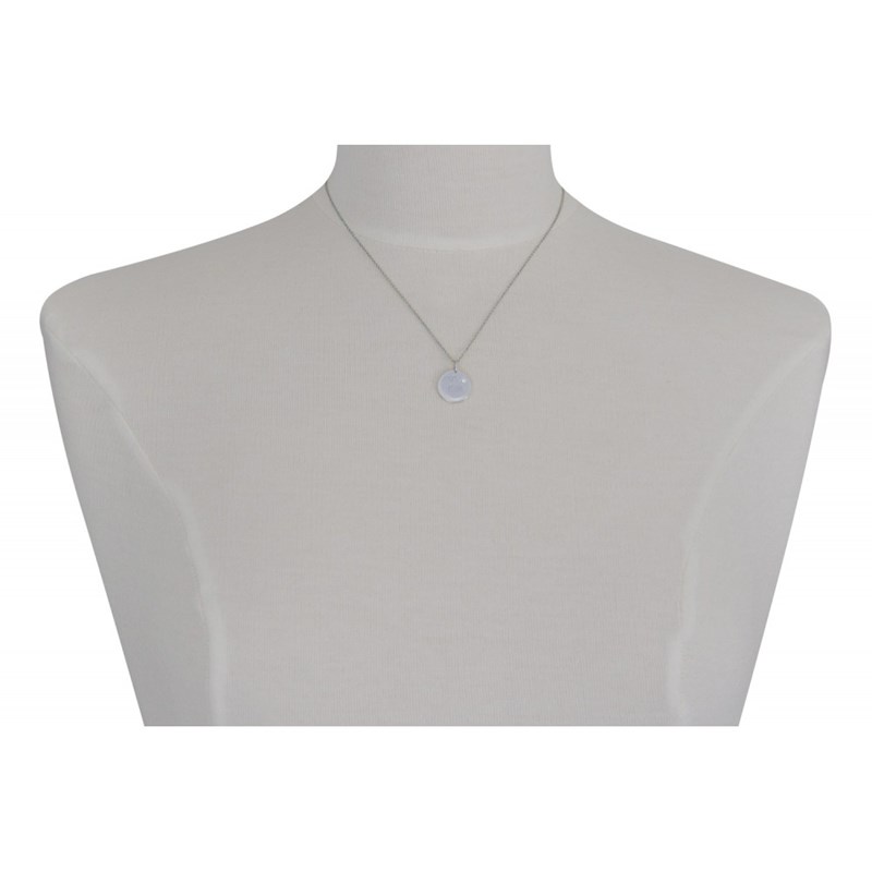 Collier Argent 925 Rhodié Médaille Ronde Gravée Mon Etoile - vue 2