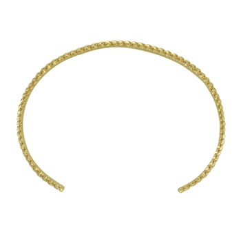 Gold-plated Bracelet Demi Jonc Braided Flat