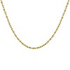Collier Plaqué Or Maillons Ovales et Double Perles - vue V1