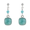 Boucles d'Oreilles Argent 925 Perle et Pavé d'Amazonite Facetté - vue V2