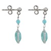 Boucles d'Oreilles Argent 925 Perle et Pavé d'Amazonite Facetté - vue V3