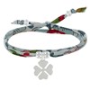 Bracelet Double Tour Lien Liberty et Trèfle Argent 925 - Classics - Gris - vue V1