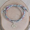 Bracelet Double Tour Lien Liberty et Trèfle Argent 925 - Classics - Gris - vue V4