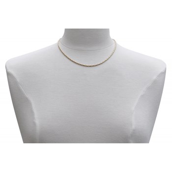 Vergulde Rijstkorrel Mesh Ketting