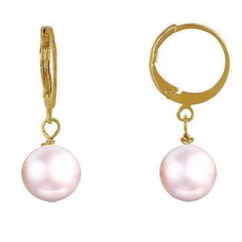 Gold-plated and Cultured Pearl Mini Creole Earrings