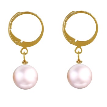 Gold-plated and Cultured Pearl Mini Creole Earrings