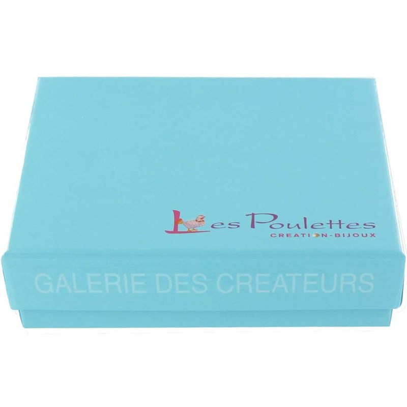 Boucles d'Oreilles Chainette Argent et Perles de Lapis Lazuli - vue 5