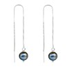 Boucles d'Oreilles Chainette Argent 925 et Perles de Culture - vue V3