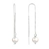 Boucles d'Oreilles Chainette Argent 925 et Perles de Culture - vue V1