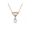 Collier Ingride Pearl - Or Rosé et Cristal - vue V1