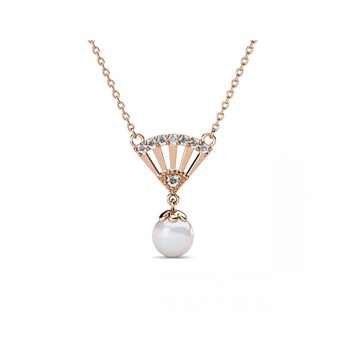 Collier Ingride Pearl - Or Rosé et Cristal