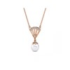 Collier Ingride Pearl - Or Rosé et Cristal - vue V2