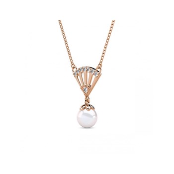 Collier Ingride Pearl - Or Rosé et Cristal