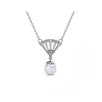 Collier Ingride Pearl - Argenté et Cristal