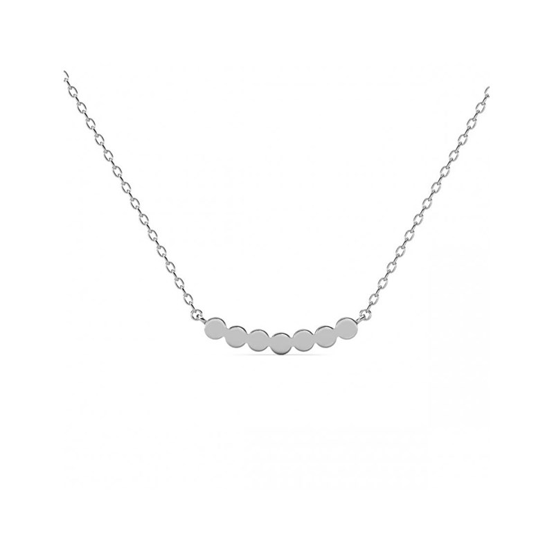 Collier Evelyne - Argenté et Cristal - vue 3