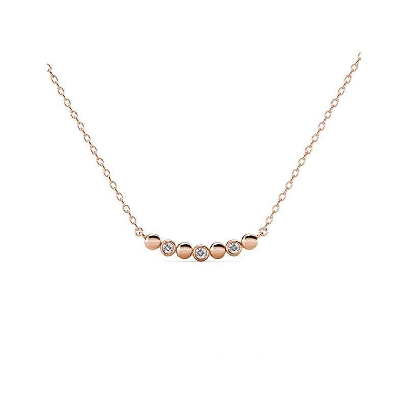 Collier Evelyne - Or Rosé et Cristal