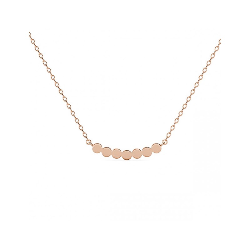 Collier Evelyne - Or Rosé et Cristal - vue 3