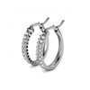 Boucles d'oreilles Adlai - Argenté et Cristal - vue V3