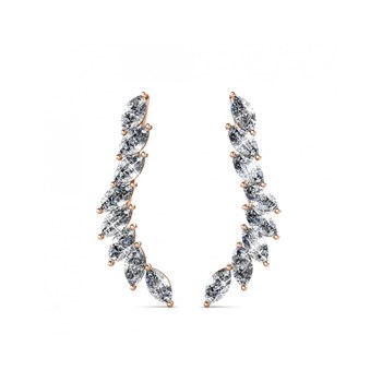 Clematis Oorbellen - Roségoud en Kristal