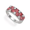 Bague ADEN Or 585 Blanc Rubis et diamants 2.524grs - vue V1