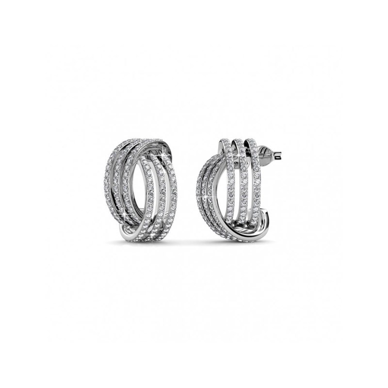 Boucles d'oreilles Cherish - Argenté et Cristal