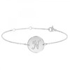 Bracelet lettre N en acier inoxydable SC Crystal - vue V1