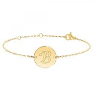 Bracelet lettre B en acier inoxydable par SC Bohème