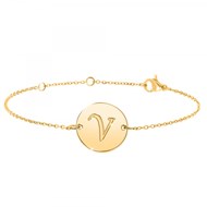 Bracelet lettre V en acier inoxydable par SC Bohème