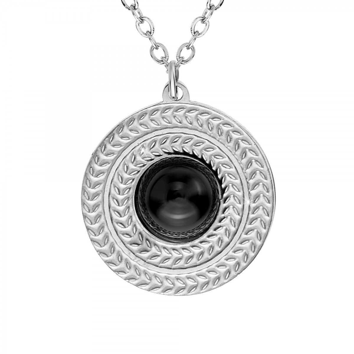 Collier SC Crystal orné d'une obsidienne