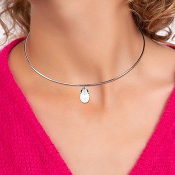 Choker halsketting met fonkelende kristallen