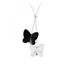 Collier papillons orné de Cristaux scintillants SC Crystal - vue V1