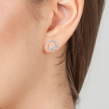 Boucles d'oreilles fleurs SC Crystal