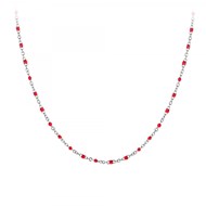 Collier perles rouge par SC Bohème