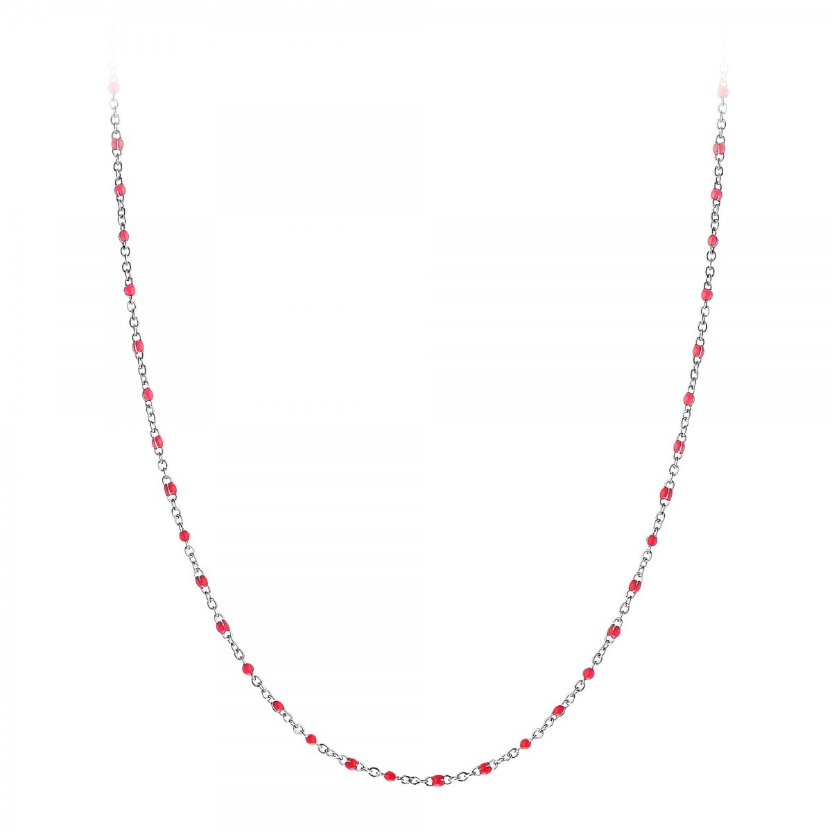 Collier perles rouge par SC Bohème - vue 3
