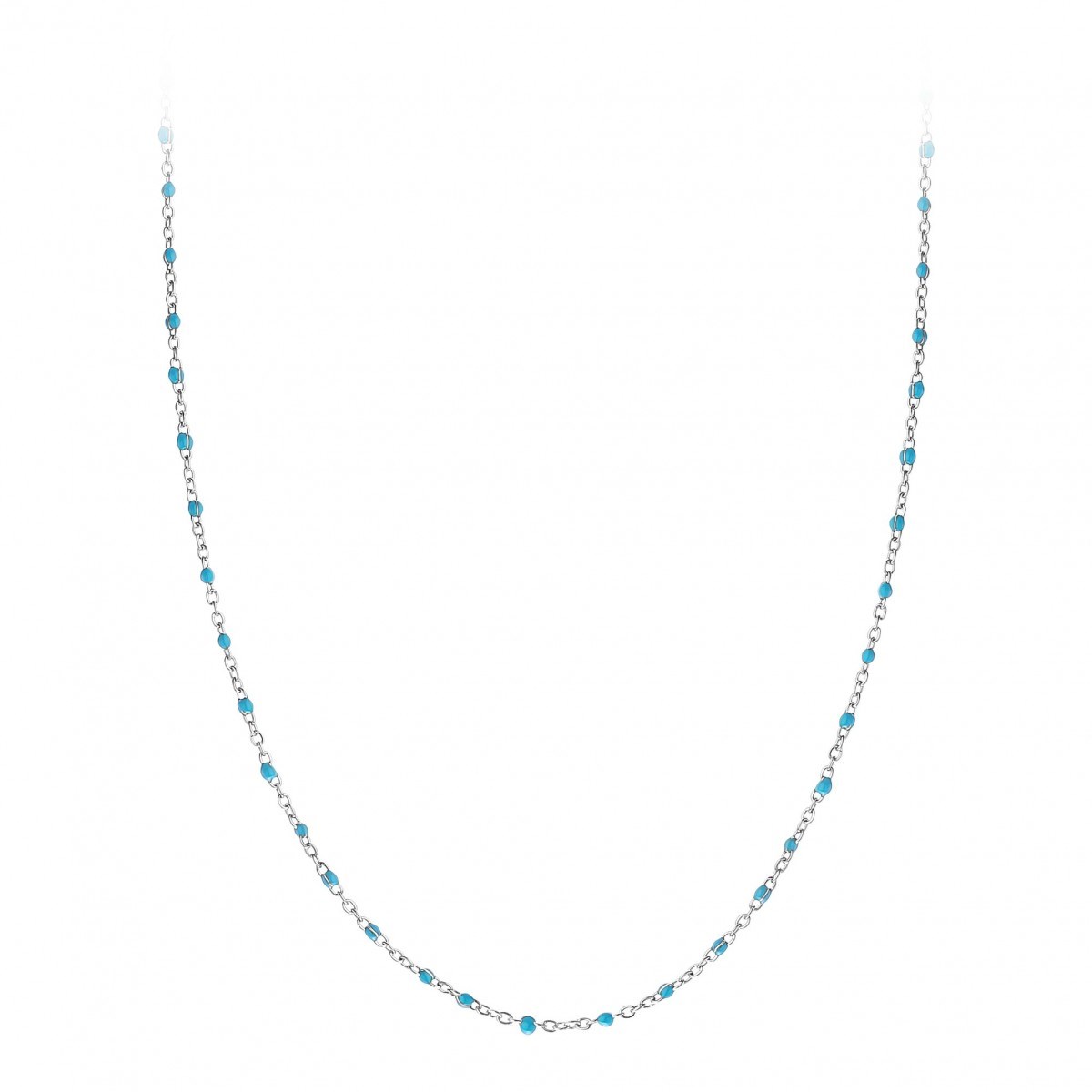 Collier perles bleues par SC Bohème - vue 3