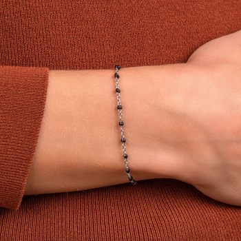 Black pearl bracelet SC Crystal