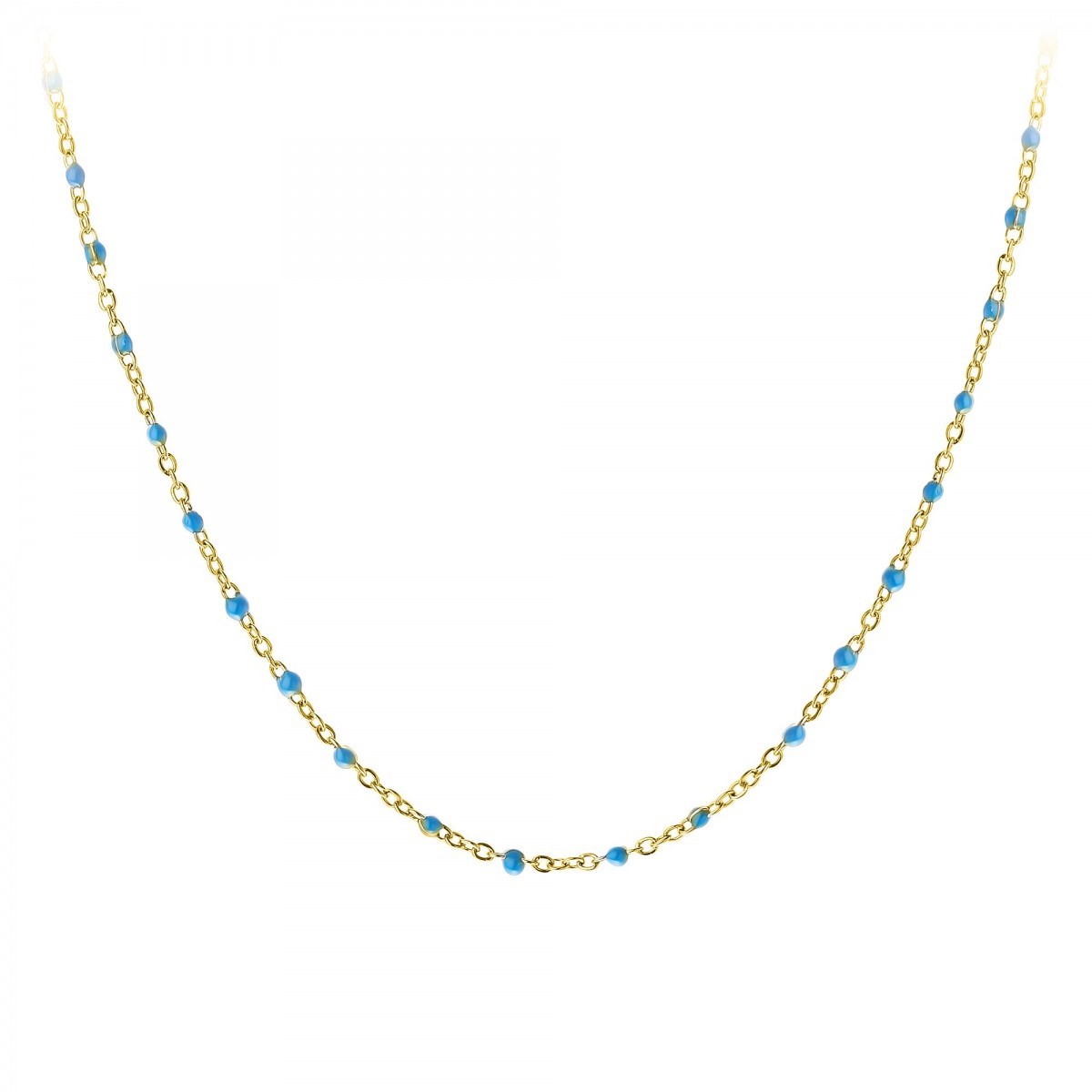 Collier perles bleues par SC Bohème