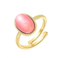 Bague ajustable SC Bohème ornée d'un quartz rose