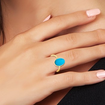 SC Bohème adjustable ring with turquoise stone