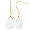 Boucles d'oreilles SC Bohème ornées de quartz blanc - vue V1