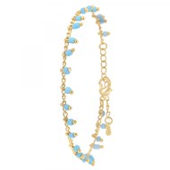 Bracelet SC Bohème orné de perles turquoises