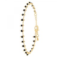 Bracelet SC Bohème orné de perles noires