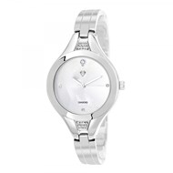 Montre Lola argentée SC Crystal ornée d'un véritable diamant et de 18 Cristaux scintillants