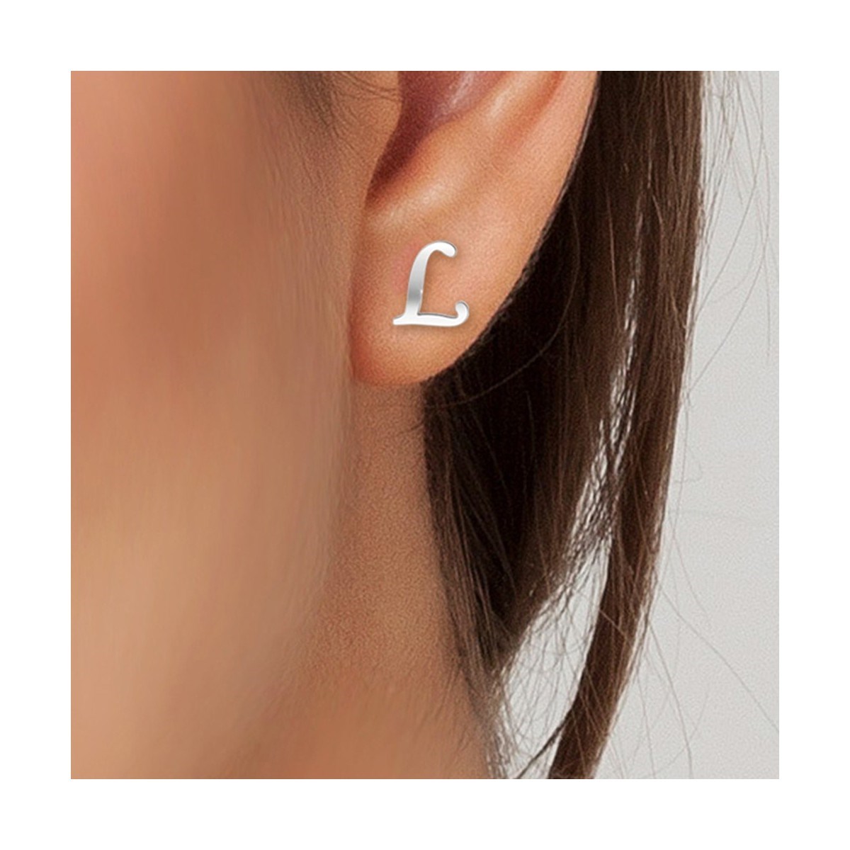 Boucles d'oreilles lettre L par SC Bohème - vue 2
